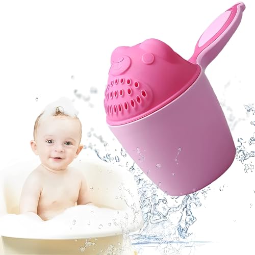 SYGA Plastic Baby Shampoo Cup Baby Shower Water Scoop Children Water Scorpion Bath Tumbler(Pink),1 Count - Image 3