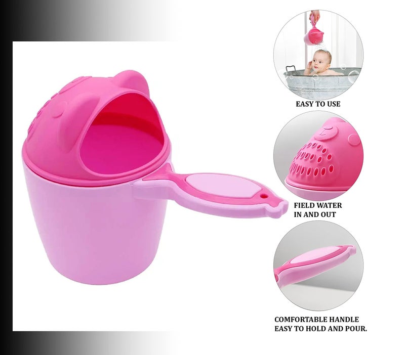 SYGA Plastic Baby Shampoo Cup Baby Shower Water Scoop Children Water Scorpion Bath Tumbler(Pink),1 Count - Image 5