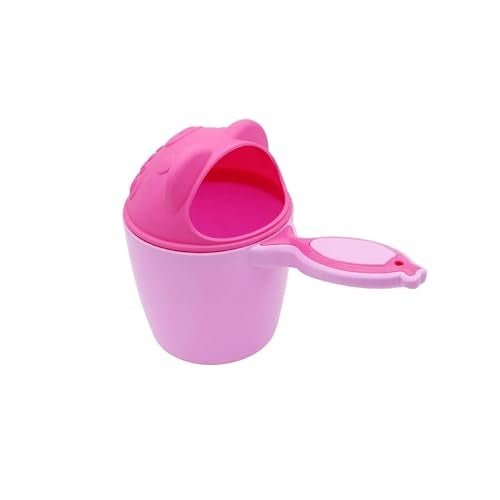 SYGA Plastic Baby Shampoo Cup Baby Shower Water Scoop Children Water Scorpion Bath Tumbler(Pink),1 Count - Image 1
