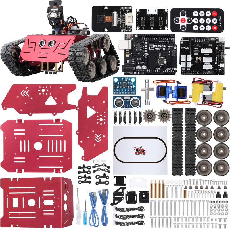 ELEGOO Conqueror Robot Tank Kit with UNO R3 for Arduino Robotics for Kids Ages 8-12 12-16 STEM Science Kits Coding Robots Toys for 8+ Year Old Boys Girls Teens Circuits Engineering Building Project - Image 1