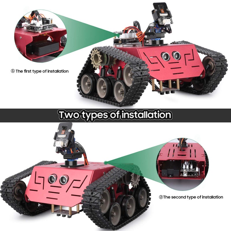 ELEGOO Conqueror Robot Tank Kit with UNO R3 for Arduino Robotics for Kids Ages 8-12 12-16 STEM Science Kits Coding Robots Toys for 8+ Year Old Boys Girls Teens Circuits Engineering Building Project - Image 5