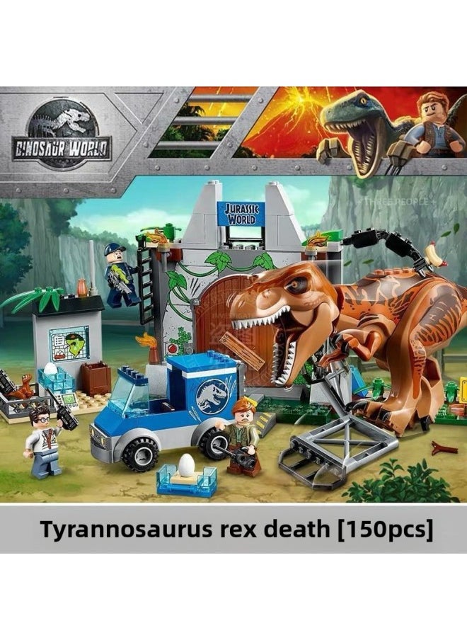 Generic - Jurassic Dinosaur World Tyrannosaurus Rex Escape Boy Assembled Building Blocks Toy-Color:Tyrannosaurus Rex Transport Truck 638 Particles - Image 1