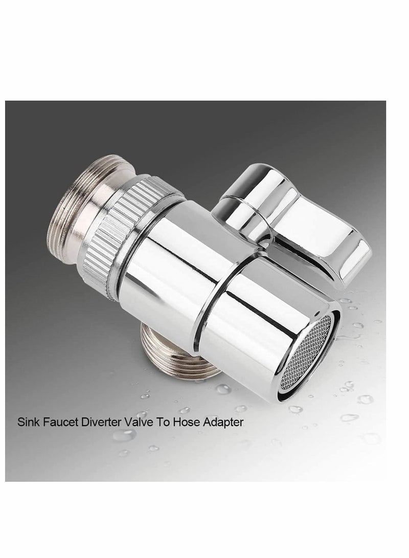 Y&D Faucet Diverter, Bathroom Kitchen Basin Brass Sink Splitter Diverter Valve To Hose Adapter Connector M24 Attachment, Faucet...  - Image 3