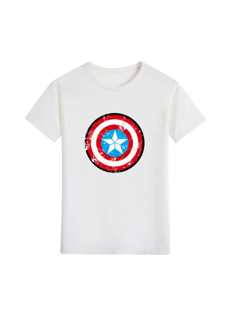 Matching Family Outfits Star Shield Printed White T Shirt 1Pc