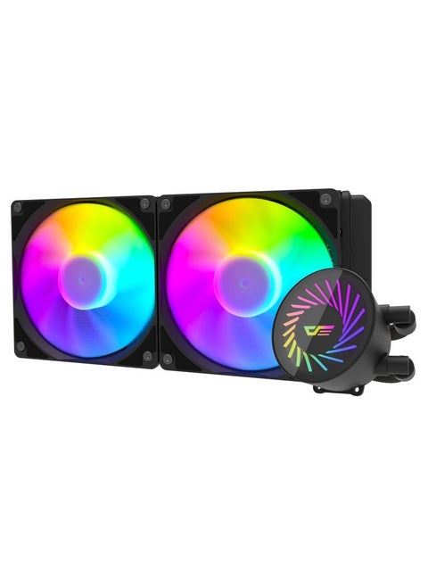 darkFlash DCS240 ARGB Liquid CPU Cooler, 120*3 ARGB PWM Fans Supports latest LGA 1700,1200,115X, AM5/AM4/AM3 Sockets, 800~2000 rpm Speed, Low Noise Liquid Cooler