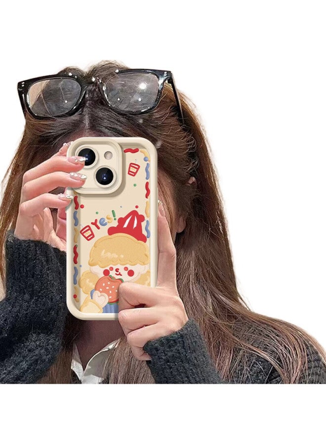 Jiang Ming Jiangming Iphone 15 Plus Case, Soft Shell With Anti-Fingerprint And Shockproof Features, Full Camera Protection, Includes Elegant Lanyard, Cute Painted Design For Girls - Image 3