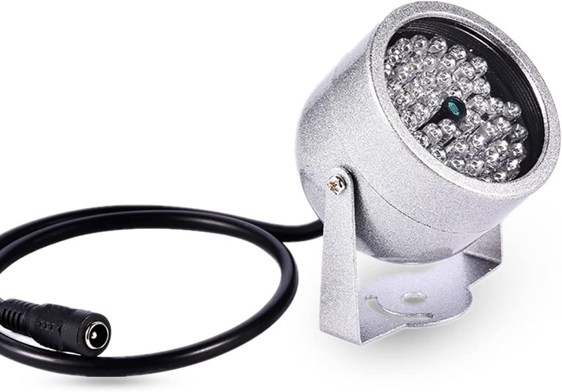 Ashata IR Illuminator, 48 LEDs Night Vision IR Infrared Light for Security Camera CCTV and IP Camera, 60 Degree Wide Angle, Waterproof, Illuminating Distance of 16 to 66ft, Auto Light on Sensor - Image 1