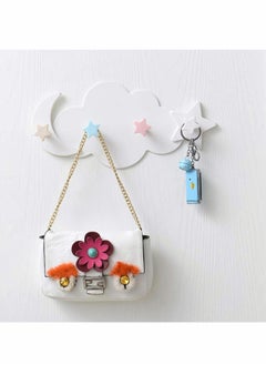 Excefore 2 Pcs Moon Star Cloud Shape Wall Hooks, Nail- Free Creative Heavy Duty Clothes Hangers Keys Ring Holder Adhesive Wall Racks  - Image 5