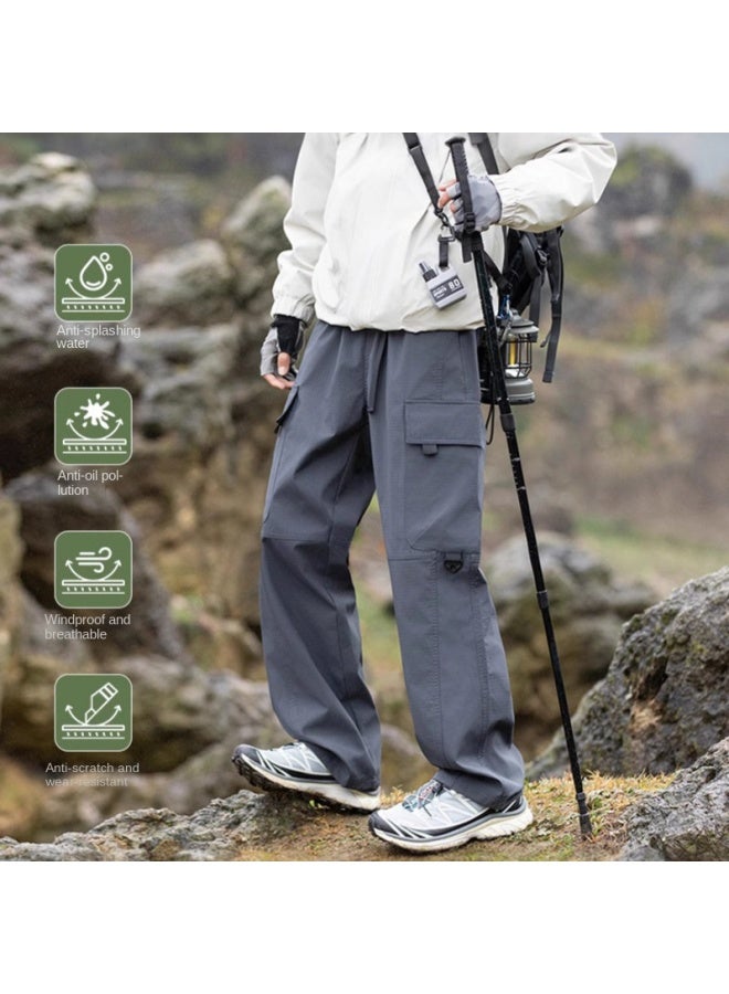Izexx Trendy Brand Functional Wind Waterproof Quick-drying Assault Pants Mountain Outdoor Windproof Loose Three-proof Sports Casual Pants - Image 3