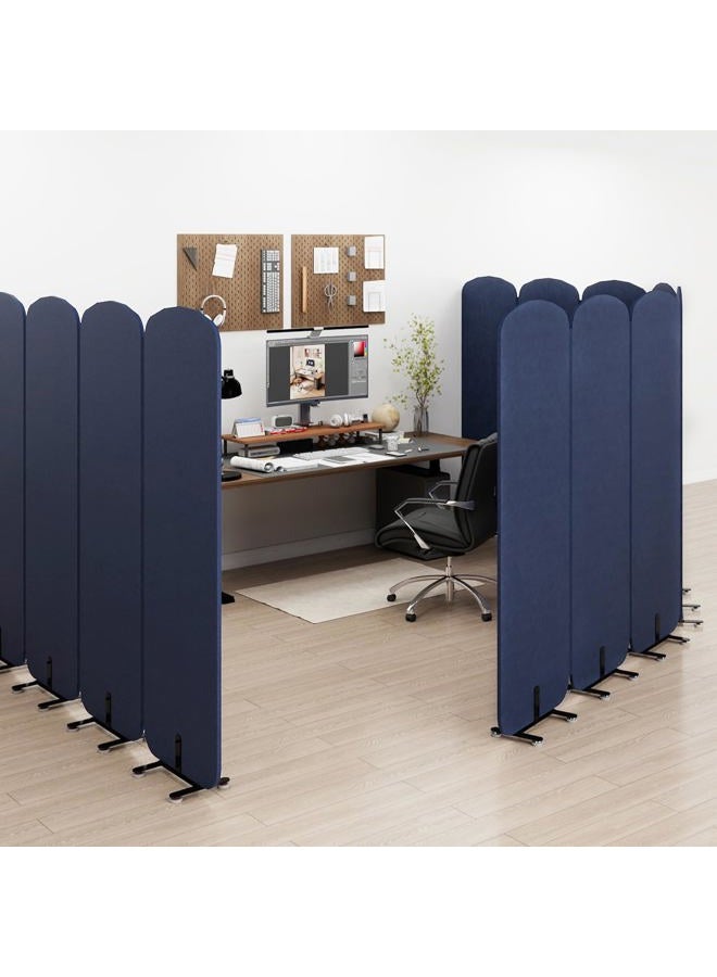 Natwind 3 Panel Room Divider, Portable Office Partition Wall, Folding Cubicle Privacy Screen,73.2 x 71 inch Indoor Freestanding Acoustic Partition, Rolling Temporary Wall for Office - Image 2
