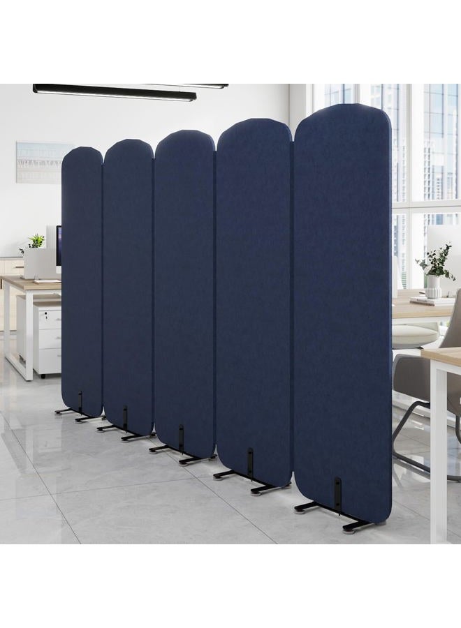 Natwind 3 Panel Room Divider, Portable Office Partition Wall, Folding Cubicle Privacy Screen,73.2 x 71 inch Indoor Freestanding Acoustic Partition, Rolling Temporary Wall for Office - Image 1