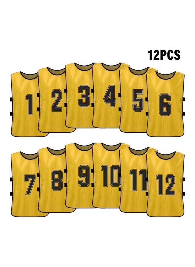 Y&D - Sports Pinnies Numbered Practice Vest Pennies For Soccer Basketball Jersey Bibs,Set Of 12 Youth Adults Team - Image 1