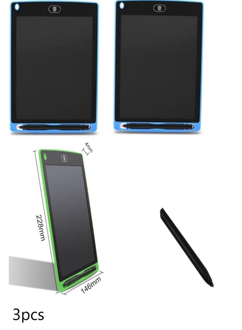 3 Pieces LCD Writing Tablet 8.5 Inch Electronic Doodle Pad Portable Drawing  - Image 4