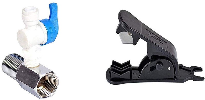 Aqualiquid Ro Housing Kit Pipe Cutter, 1/4 And 3/8 Pipe, Reverse Osmosis Elbow Connectors, 1/4 Pvc And 70Gm Nipple, Taflon 15Mtr(Connector Kit), White - Image 3
