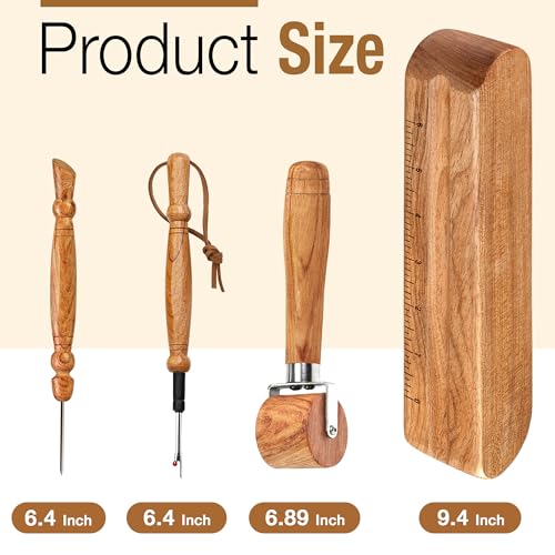 Savina Set 4 - Tailor Clapper/Seam Roller/Stiletto/Seam Rippers for Sewing - Wooden Sewing Quilting Tools - Image 2