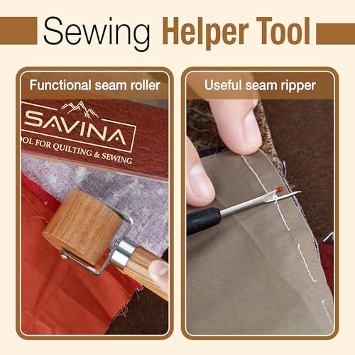 Savina Set 4 - Tailor Clapper/Seam Roller/Stiletto/Seam Rippers for Sewing - Wooden Sewing Quilting Tools - Image 5