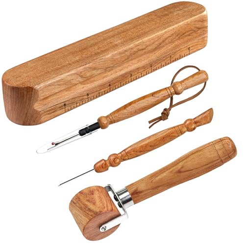 Savina Set 4 - Tailor Clapper/Seam Roller/Stiletto/Seam Rippers for Sewing - Wooden Sewing Quilting Tools - Image 1