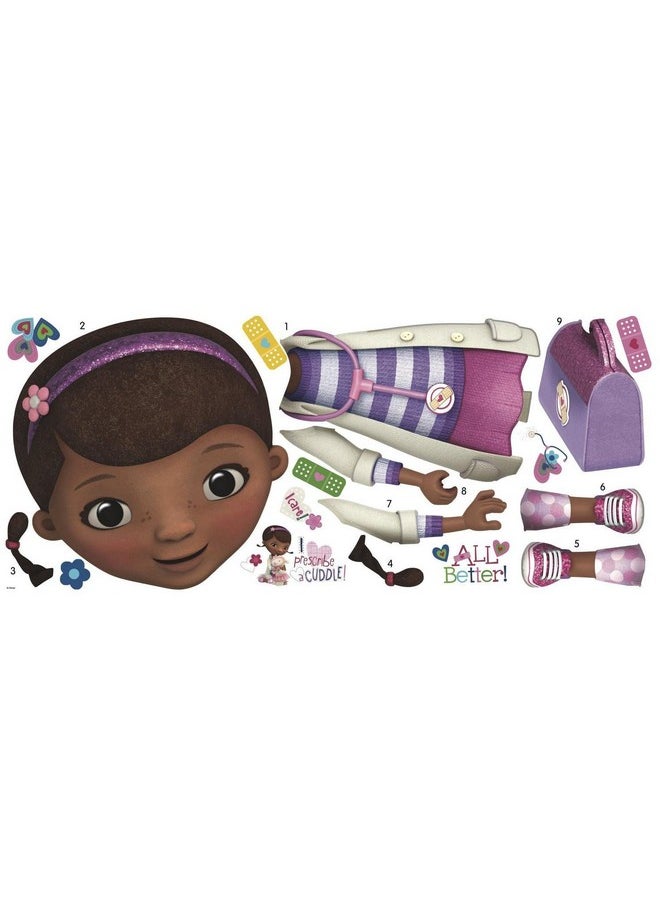 RoomMates RoomMates RMK2283GM Doc McStuffins Peel & Stick Giant Wall Decals, Multi 