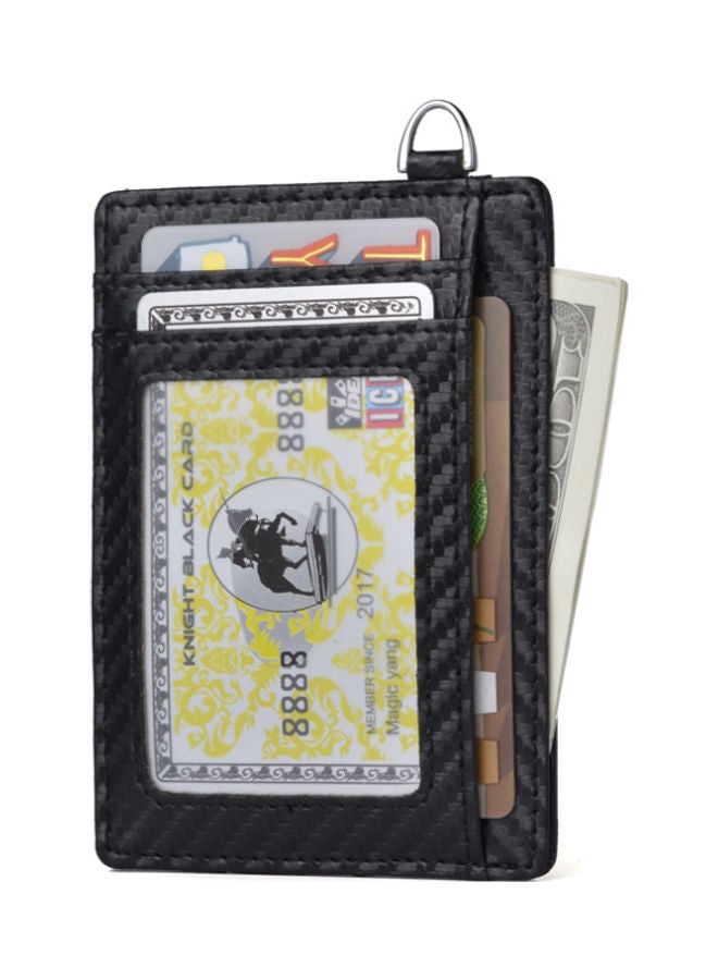 NIBEMINENT Leather Card Holder Money Clip Black  - Image 4