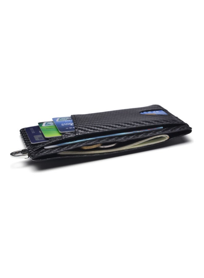 NIBEMINENT Leather Card Holder Money Clip Black  - Image 5