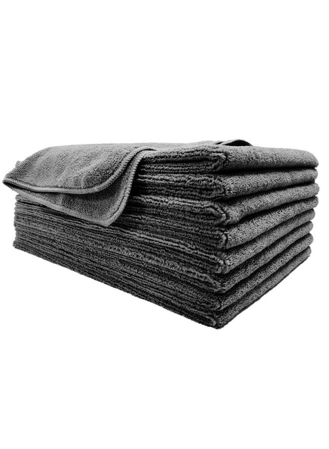 Polyte POLYTE Professional Quick Dry Lint Free Microfiber Hair Drying Salon Towel, 16 x 29 in, 8 Pack (Dark Gray) - Image 1