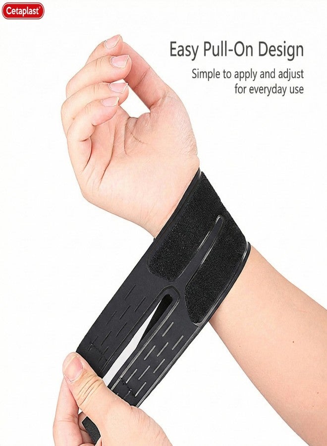 Cetaplast Premium Adjustable Wrist Support with Double Straps - Breathable Mesh Wrist Brace for Gym, Weightlifting & Heavy Workouts (Compression Wrap) Left Hand - Image 3