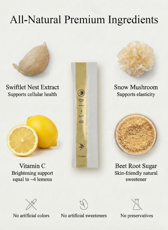BI-SU Gelatin Extract Stick | Natural Swift Nest Extract, Collagen, Vitamin C, Japanese Skin Care, Anti-aging, Maintains Skin Elasticity, Stimulates System - Image 5