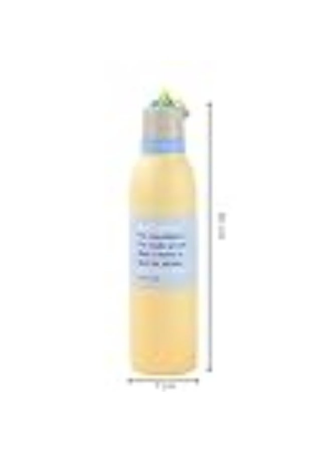 Thermal Bottle 710 ml Hot & Cold, Insulated Water Bottle with Built-in Straw, Leak Proof Stainless Steel Double Wall Vacuum Flask, Reusable Bottle for Office, Gym & Travel (Yellow) - Image 1