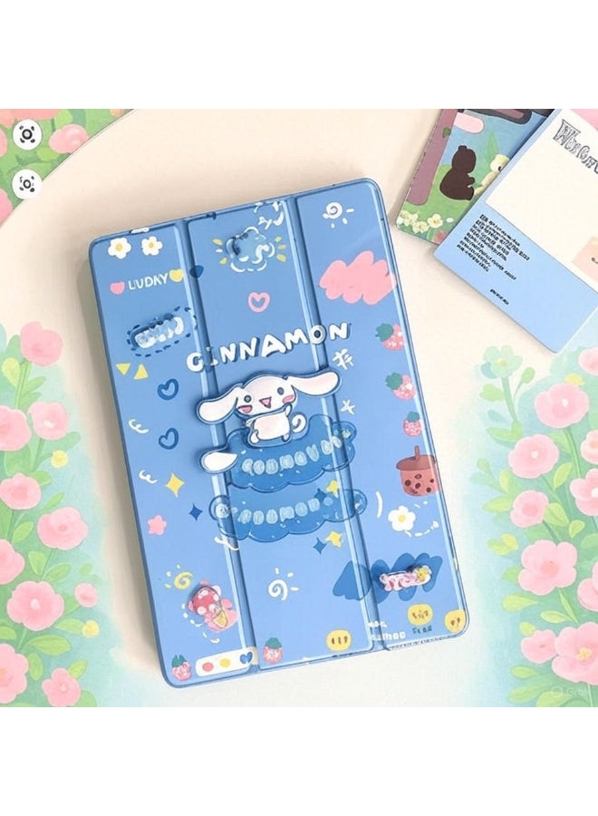 ACLIX Cute Sanrio Cinnamoroll iPad Case for iPad Pro 11 inch 2024 Cartoon Hello Kitty with Pencil Holder Cover - Image 2