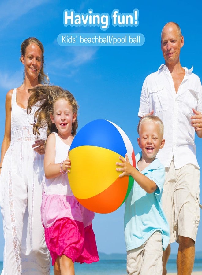 TPCHOIE Large Beach Ball,8 Packs 24" Large Rainbow Beach Ball Bulk, Inflatable Pool Toys for Party Supplies Decorations, Adults Kids Birthday Luau Summer Beach Water Games Beachballs Party Favors (8 PACK) - Image 5