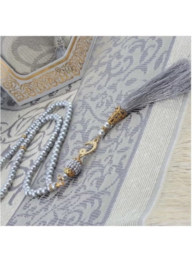 Smart 2030 Islamic Prayer Rug with Tasbih, Soft Islamic Prayer Rug, Premium Prayer Mat for Men, Women and Kids - Image 2