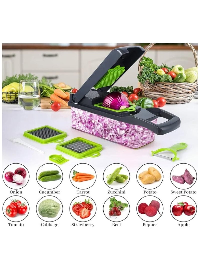 "قطاعة الخضار والبصل مبشرة احترافية متعددة الوظائف 16 في 1  قطاعة خضروات متعددة الاستخدامات  قطاعة خضار 16 قطعة  أدوات مطبخ لتقطيع الخضار  قطاعة خضار يدوية  قطاعة خضروات بالمكعبات  مفرمة خضار منزلية  أدوات تقطيع الخضروات بسهولة  قطاعة بصل وطماطم  قطاعة متعددة الشفرات  قطاعة مطبخ احترافية  قطاعة خضار للسلطة  قطاعة خضار بلاستيك مع شفرات حادة  قطاعة خضروات سريعة وآمنة - Image 4