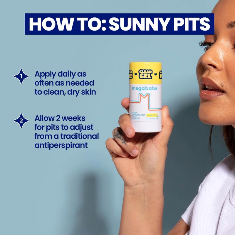 Megababe Daily Deodorant - Sunny Pits | Holiday Gifts for Women | Aluminum-Free, Clear & Clean | 2.6 oz - Image 4