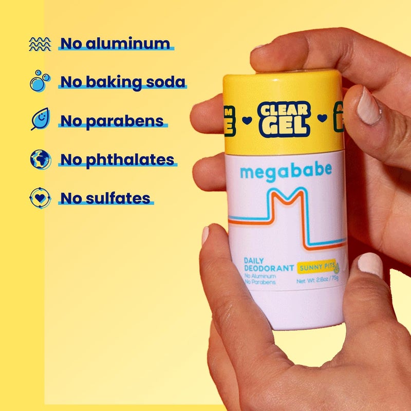 Megababe Daily Deodorant - Sunny Pits | Holiday Gifts for Women | Aluminum-Free, Clear & Clean | 2.6 oz - Image 5