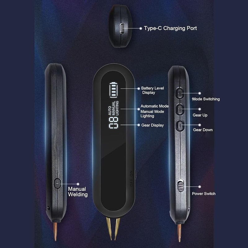 مُلحِم النقاط المحمول اليدوي 12 سرعة قابل للتعديل مع وضعي التشغيل التلقائي واليدوي أداة لحام افعلها بنفسك - Image 5