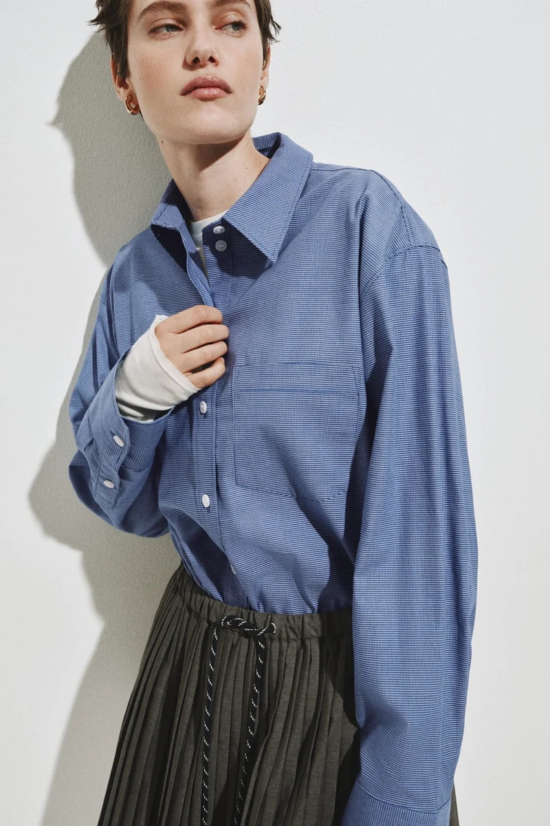 H&M Oversized cotton poplin shirt