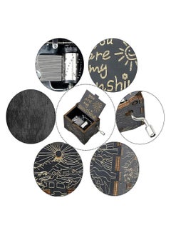 Oasisgalore You are My Sunshine Vintage Wooden Engraved Music Box  with Hand Crank  - Image 5
