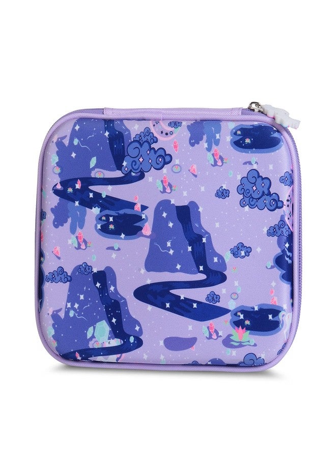 HAMSTER Canvas London Magical Unicorn Hardcase With 3D Horn Printed Pencil Case - Compartments for Students Stationery Box (Purple) - Image 3