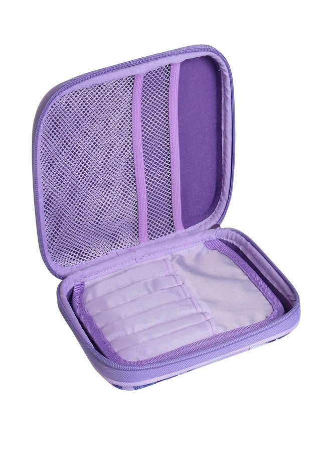 HAMSTER Canvas London Magical Unicorn Hardcase With 3D Horn Printed Pencil Case - Compartments for Students Stationery Box (Purple) - Image 5