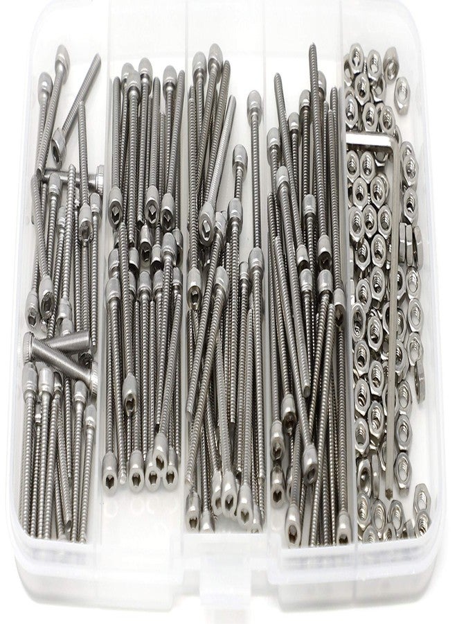 iExcell 200 Pcs M3 x 20/25/30/35 mm Thread Pitch 0.5 mm Stainless Steel 304 Hex Socket Head Cap Screws Bolts Nuts Assortment Kit - Image 2