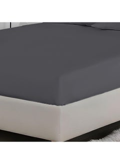 Rest 3-Piece Silver Plush 180X200+30Cm Fitted Bedsheet Set Includes 1 Deep Pocket Fitted Bedsheet And 2 Pillow Covers, Breathable And Machine Washable  - Image 2
