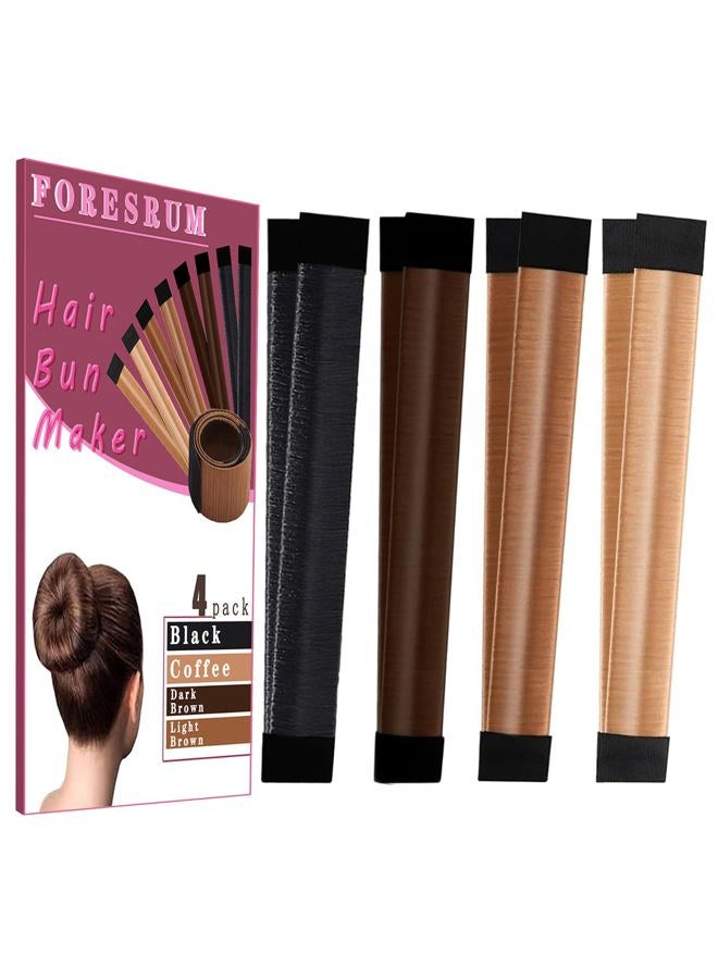 FORESRUM 4 Pcs Magic Donut Hair Accessory - Ballet Bun Maker for Women and Kids - Image 1