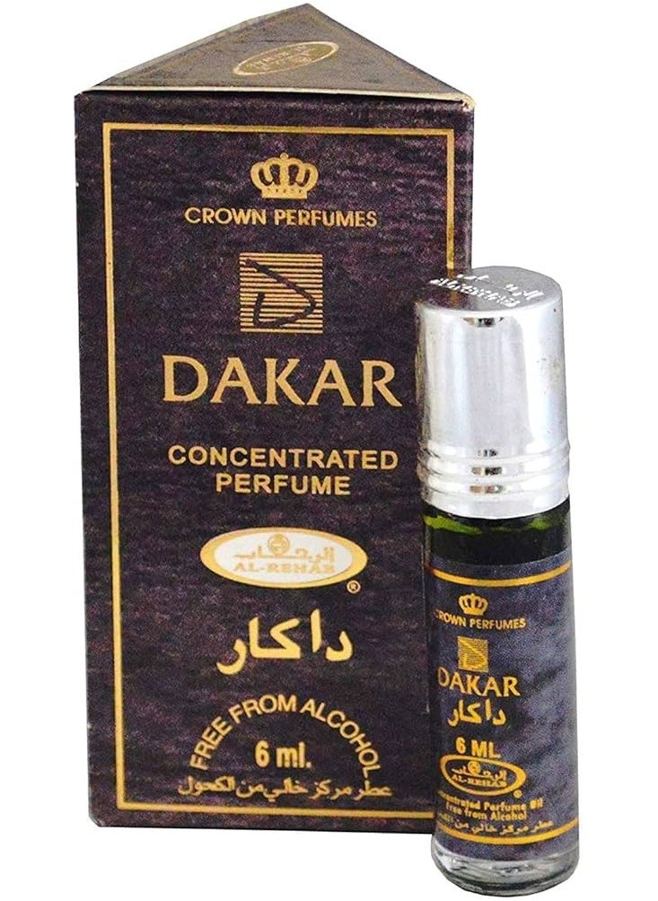 Al Rehab perfumes Dakar Concentrated Perfume Oil Without Alcohol 6ml (Pack of 6)  - Image 2