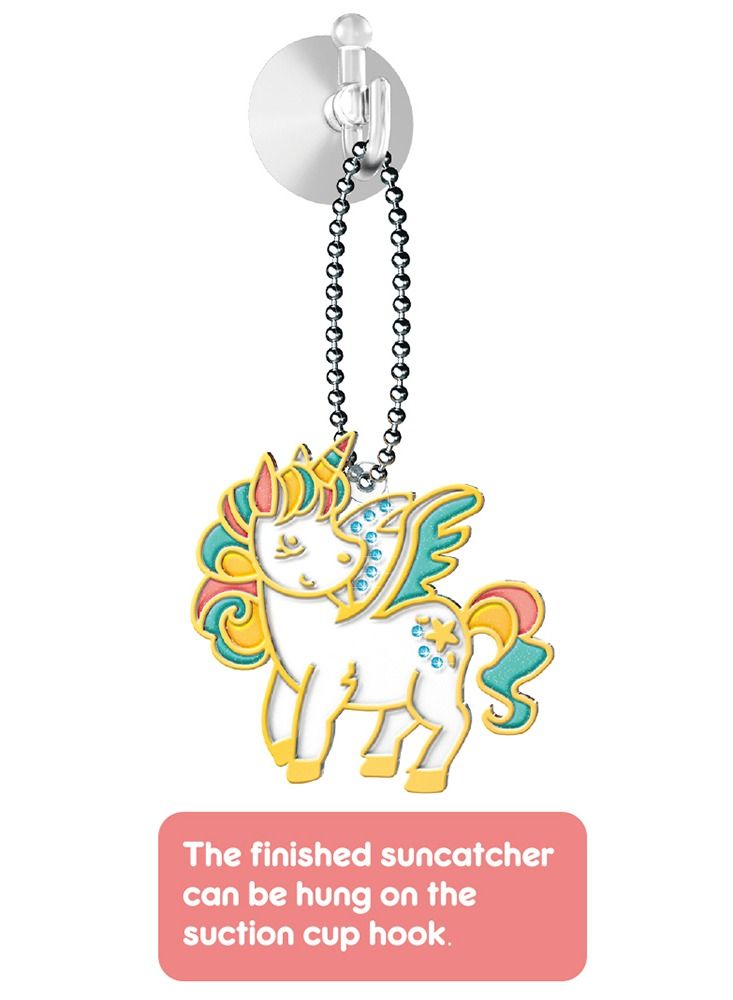 Eazy Kids مجموعة تلوين صناعة قلادات الكريستال للأطفال من DIY، مقاس XL - يونيكورن - Image 5