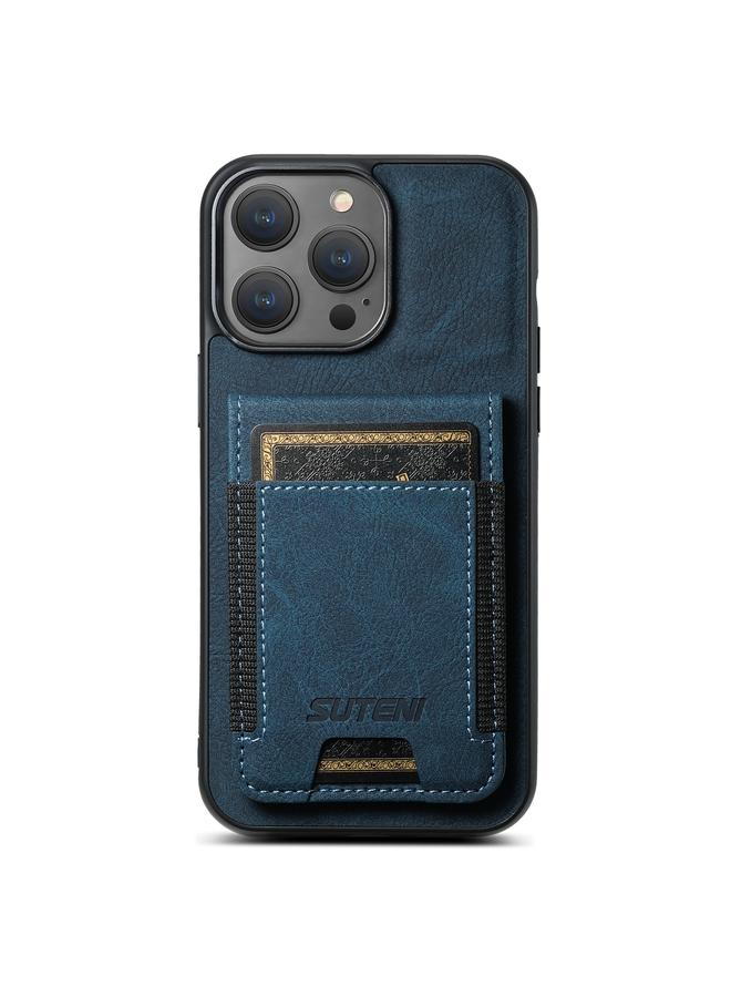 Suteni Case For iPhone 12 Pro Max H03 Litchi Leather Card Bag Stand Back Phone Case - Image 1