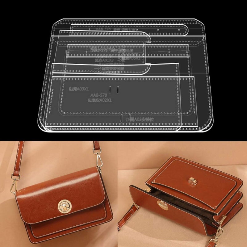 BAENRCY BAENRCY AAB578 Shoulder Bag Acrylic Template Leather Pattern Acrylic Leather Pattern Leather Templates 