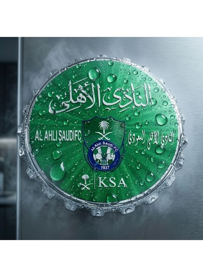 2-in-1 Al Ahli Saudi FC Fridge Magnet & Bottle Opener – Premium Metal Magnetic Refrigerator Magnet with Built-in Beer Bottle Cap Opener, Durable Zinc Alloy Football Fan Souvenir Gift, Green - Image 4