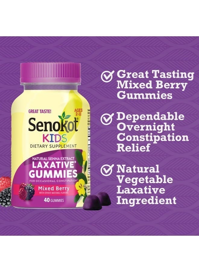 Senokot Kids Mixed Berry Laxative Gummies with Natural Senna – 40 Count - Image 4