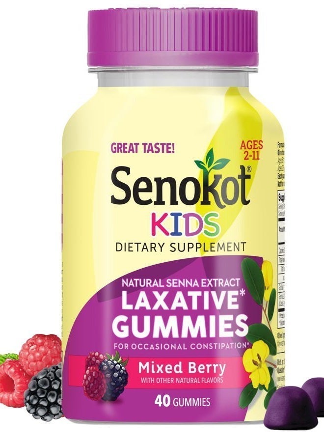 Senokot Kids Mixed Berry Laxative Gummies with Natural Senna – 40 Count - Image 3
