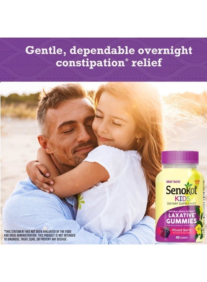 Senokot Kids Mixed Berry Laxative Gummies with Natural Senna – 40 Count - Image 5